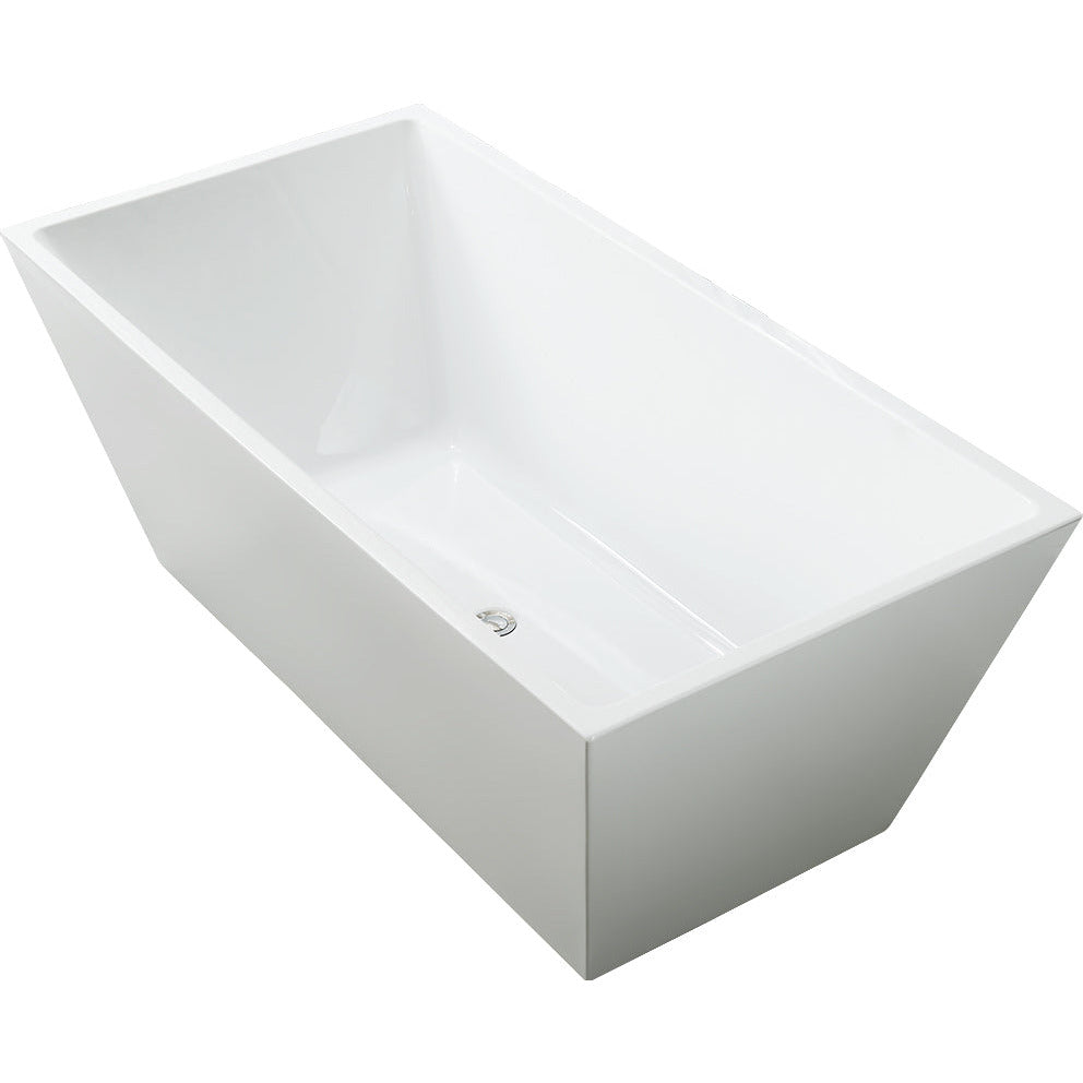 Vanity Art 67" Freestanding Bathtub – Overflow W/Chrome Finish and Adjustable Leveling Legs - VA6813-L