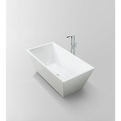 Vanity Art 67" Freestanding Bathtub – Overflow W/Chrome Finish and Adjustable Leveling Legs - VA6813-L