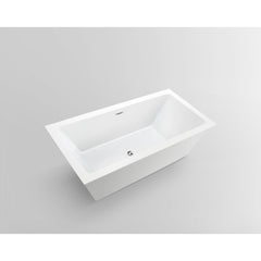 Vanity Art 67" Freestanding Bathtub – Overflow W/Chrome Finish and Adjustable Leveling Legs - VA6817-L