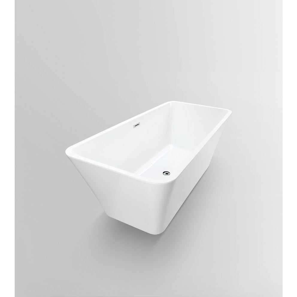 Vanity Art 67" Freestanding Bathtub – Overflow W/Chrome Finish and Adjustable Leveling Legs - VA6820