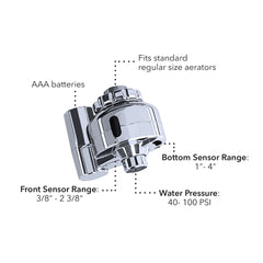 WHITEHAUS Whitehaus Collection’s Eco-Friendly Touchless Faucet Aerator with Smart Sensor - WH-TA1301