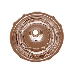 WHITEHAUS 14″ Decorative Round Fluted Design Drop-In Bath Basin with Overflow - WH613CBL