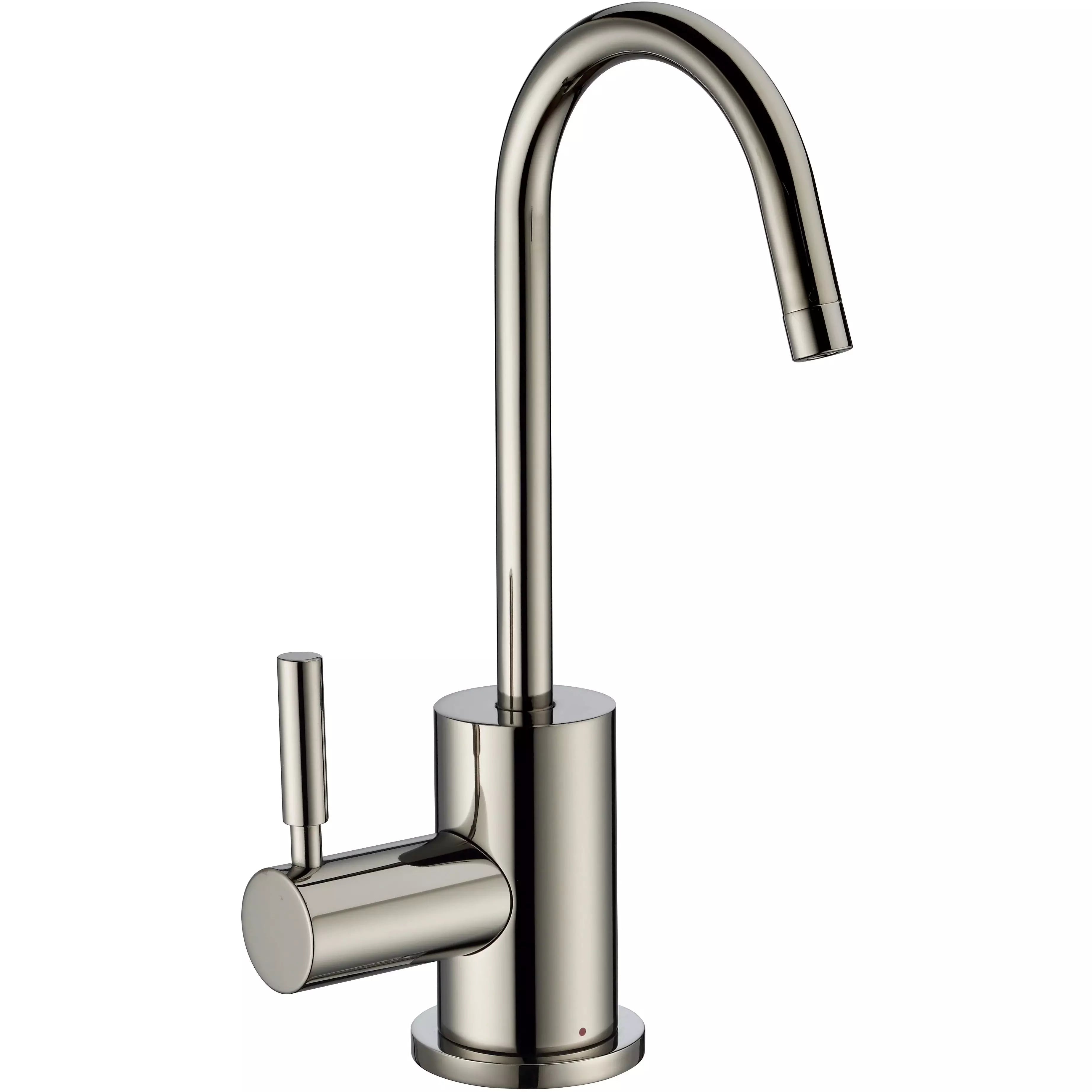 WHITEHAUS Point of Use Instant Hot Water Drinking Faucet with Gooseneck Swivel Spout - WHFH-H1010