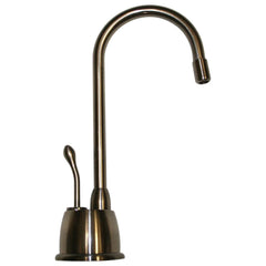 WHITEHAUS Point of Use Instant Hot Water Faucet with Gooseneck Spout and Self Closing Handle - WHFH-H4640