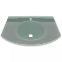 WHITEHAUS 28" New Generation Arched 1/2″ Matte Glass Counter Top with Integrated Round Basin - WHLOOM-C