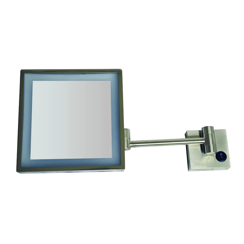WHITEHAUS Square Wall Mount Led 5X Magnified Mirror - WHMR25