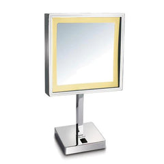 WHITEHAUS Square Freestanding Led 5X Magnified Mirror - WHMR295