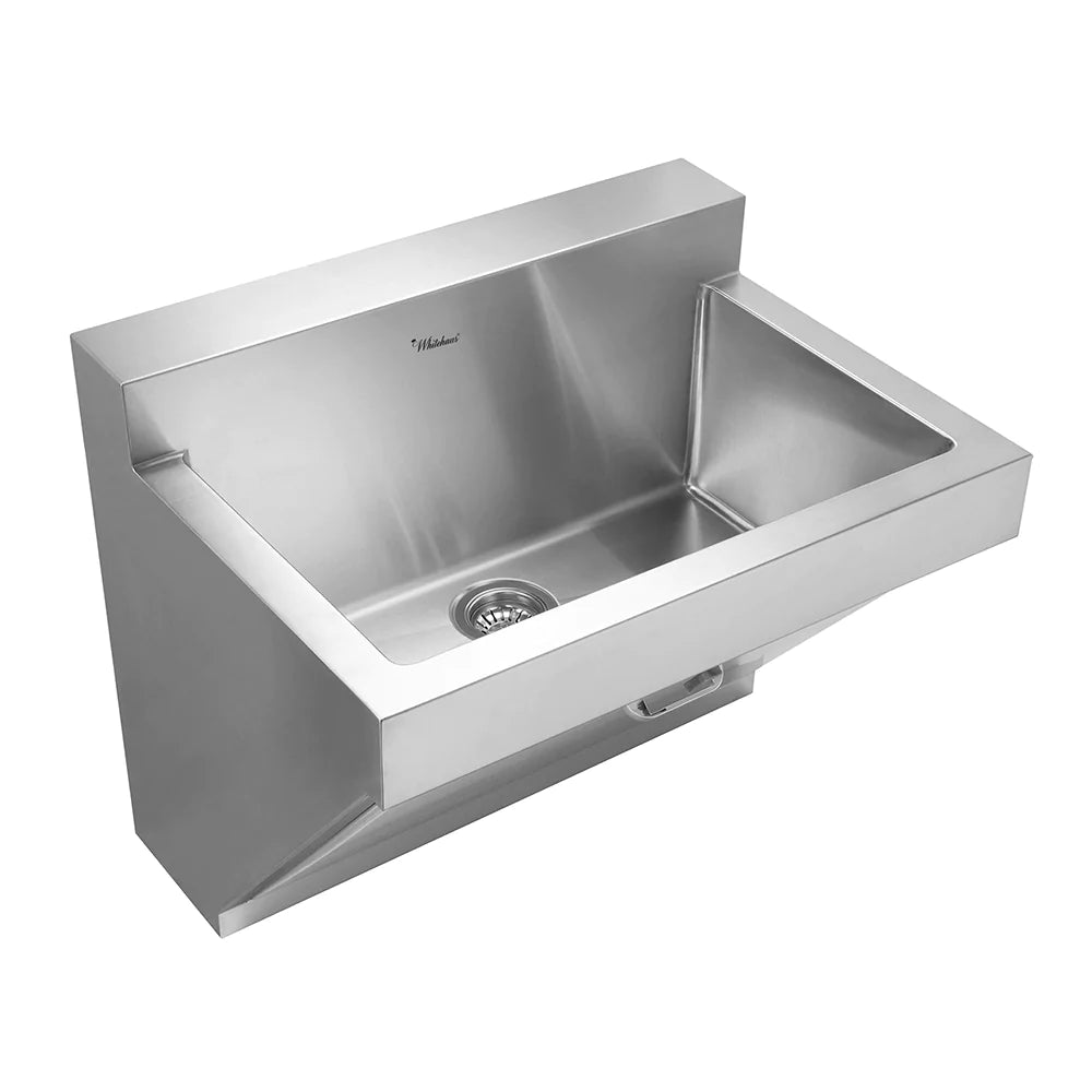 WHITEHAUS 30″ Noah’s Collection Stainless Steel Commercial Single Bowl Wall Mount Utility Sink - WHNC3022W