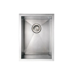 WHITEHAUS 15″ Noah’s Collection Stainless Steel Commercial Single Bowl Undermount Sink - WHNCM1520