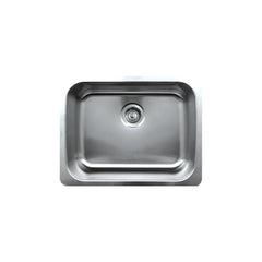 WHITEHAUS Noah’s Collection 23″ Brushed Stainless Steel Single Bowl Undermount Sink - WHNU2318