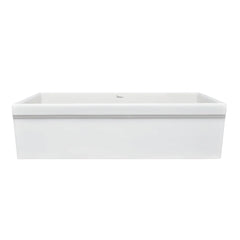 WHITEHAUS 36″ Quatro Alcove Large Reversible Fireclay Sink with Decorative 2½″ Lip - WHQ536