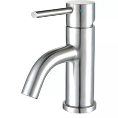 WHITEHAUS Waterhaus Solid Stainless Steel, Single Hole, Single Lever Lavatory Faucet with Matching Pop-Up Waste - WHS0111-SB