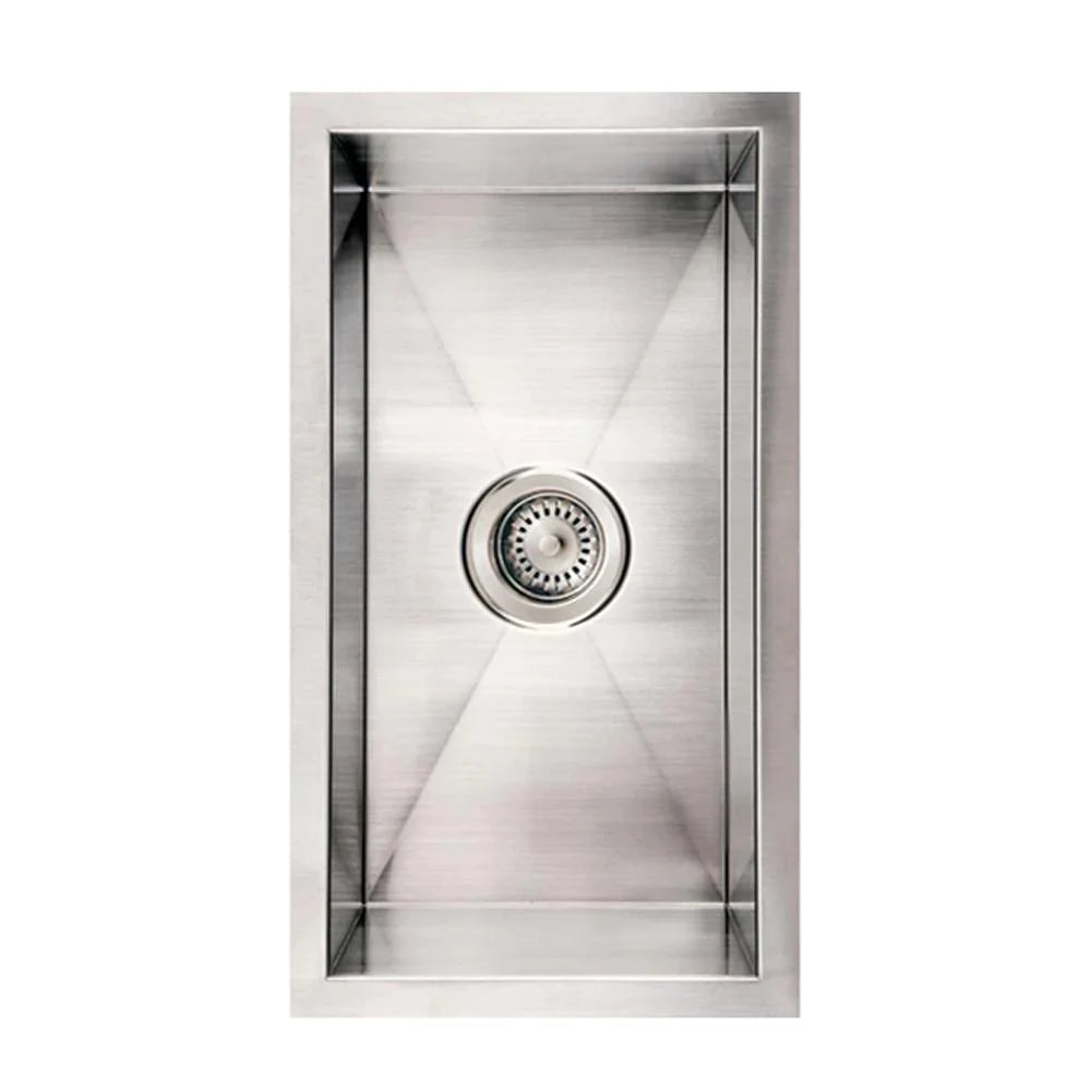 WHITEHAUS 12″ Winehaus Brushed Stainless Steel Commercial Single Bowl Undermount Sink - WINEHAUS