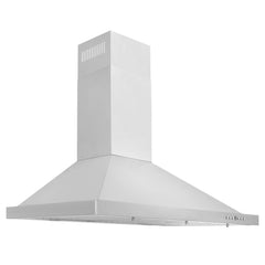 ZLINE 30-Inch Convertible Wall Mount Range Hood in Stainless Steel with Set of 2 Charcoal Filters, LED lighting and Dishwasher-Safe Baffle Filters - KB-CF-30