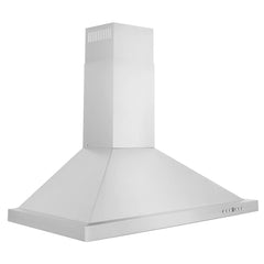 ZLINE 30-Inch Convertible Wall Mount Range Hood in Stainless Steel with Set of 2 Charcoal Filters, LED lighting and Dishwasher-Safe Baffle Filters - KB-CF-30