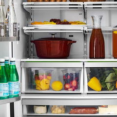 ZLINE 36 inch 22.5 cu. ft Built-in French Door Refrigerator with Ice Maker in Fingerprint Resistant Stainless Steel, RFM-36