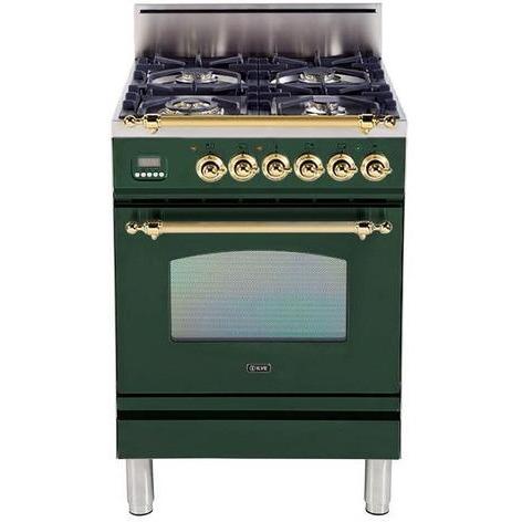ILVE 24" Nostalgie Series Freestanding Single Oven Gas Range with 4 Sealed Burners (UPN60DVG) - Ate and Drank