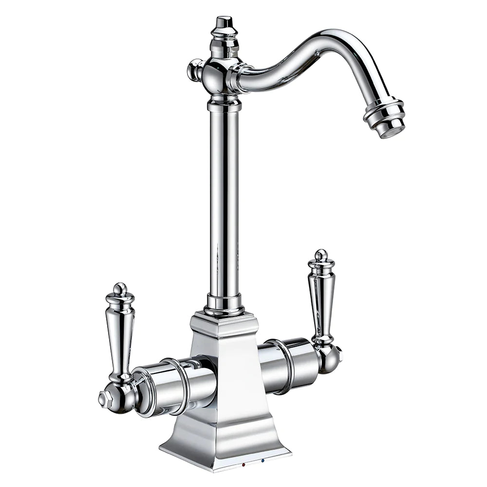 WHITEHAUS Point of Use Instant Hot/Cold Water Drinking Faucet with Traditional Swivel Spout - WHFH-HC2011