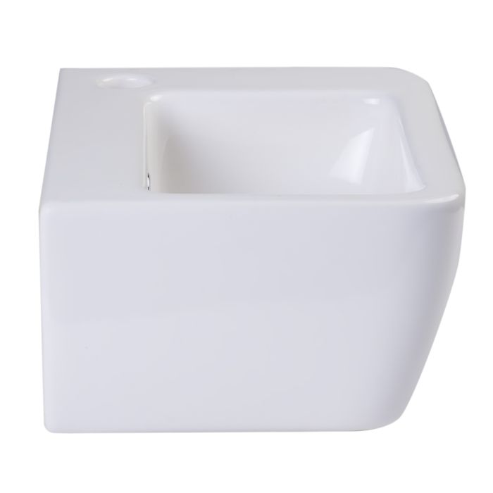 ALFI 15" Small White Wall Mounted Ceramic Bathroom Sink - AB101