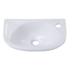 ALFI 17" White Small Porcelain Wall Mount Bathroom Sink Basin - AB102