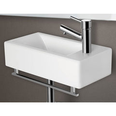 ALFI 17" Square Chrome Towel Bar For AB108 Bathroom Sink - AB108TB