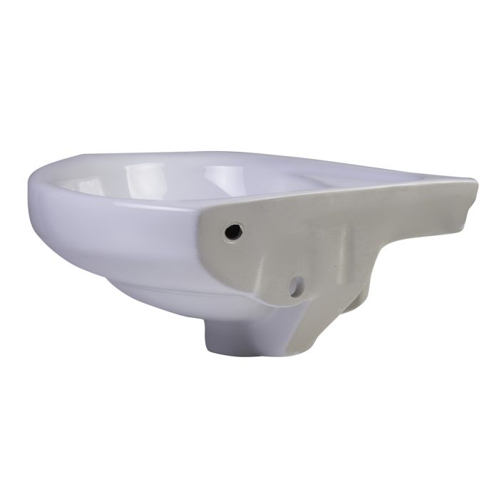 ALFI 18" White Corner Porcelain Wall Mounted Bath Sink - AB109