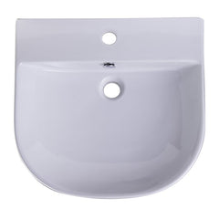 ALFI 20" White D-Bowl Porcelain Wall Mounted Bath Sink - AB110