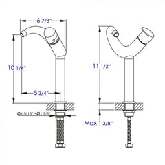 ALFI Single Lever Tall Wave Bathroom Faucet Polished & Brushed - AB1570