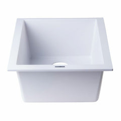 ALFI 17" Undermount Rectangular Granite Kitchen Prep Sink - AB1720UM