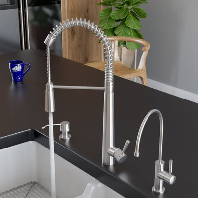 ALFI  Solid Stainless Steel Pull Out Commercial Kitchen Faucet - AB2039