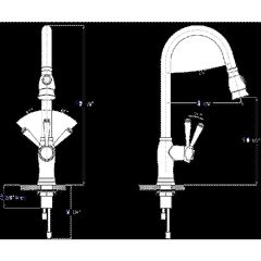 ALFI Pull Down Kitchen Faucet In Polished Or Brushed Finish - AB2043