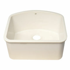 ALFI 24" White Fireclay Undermount D-Shaped Kitchen Sink - AB2417C (Discontinued)