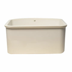 ALFI 24" White Fireclay Undermount D-Shaped Kitchen Sink - AB2417C (Discontinued)