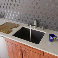 ALFI 24" Undermount Single Granite Composite Kitchen Sink - AB2420UM