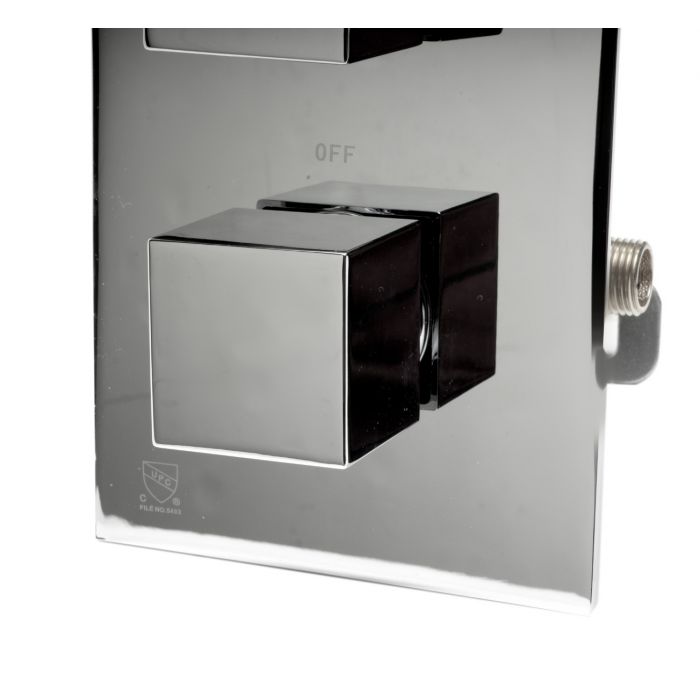 ALFI Square Knob 1 Way Bathroom Thermostatic Shower Mixer - AB2601