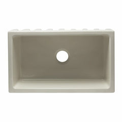 ALFI 30" Reversible Smooth/Fluted Single Fireclay Farm Sink - AB3018HS