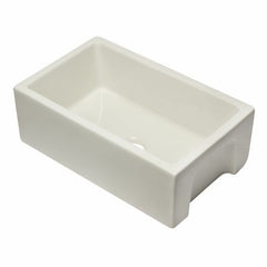 ALFI 30" Reversible Smooth/Fluted Single Fireclay Farm Sink - AB3018HS