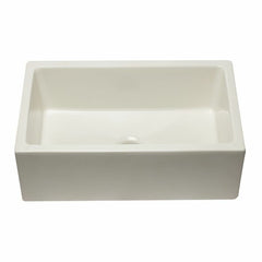 ALFI 30" Reversible Smooth/Fluted Single Fireclay Farm Sink - AB3018HS