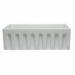 ALFI 30" Reversible Smooth/Fluted Single Fireclay Farm Sink - AB3018HS