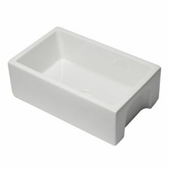 ALFI 30" Reversible Smooth/Fluted Single Fireclay Farm Sink - AB3018HS