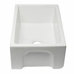 ALFI 30" Reversible Smooth/Fluted Single Fireclay Farm Sink - AB3018HS