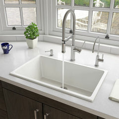 ALFI 30" Undermount / Drop In Fireclay Kitchen Sink - AB3018UD