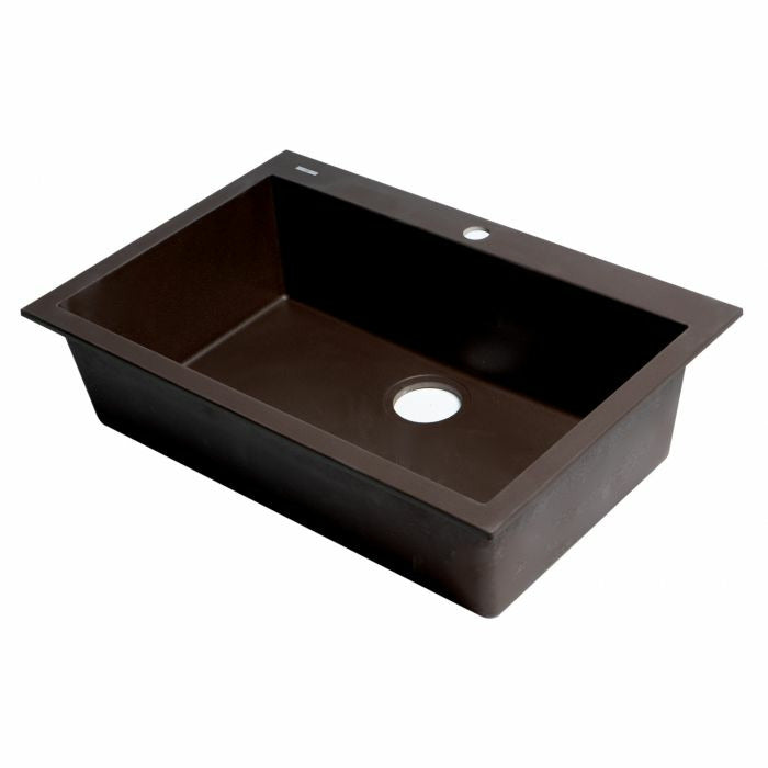 ALFI 30" Drop-In Single Bowl Granite Composite Kitchen Sink - AB3020DI