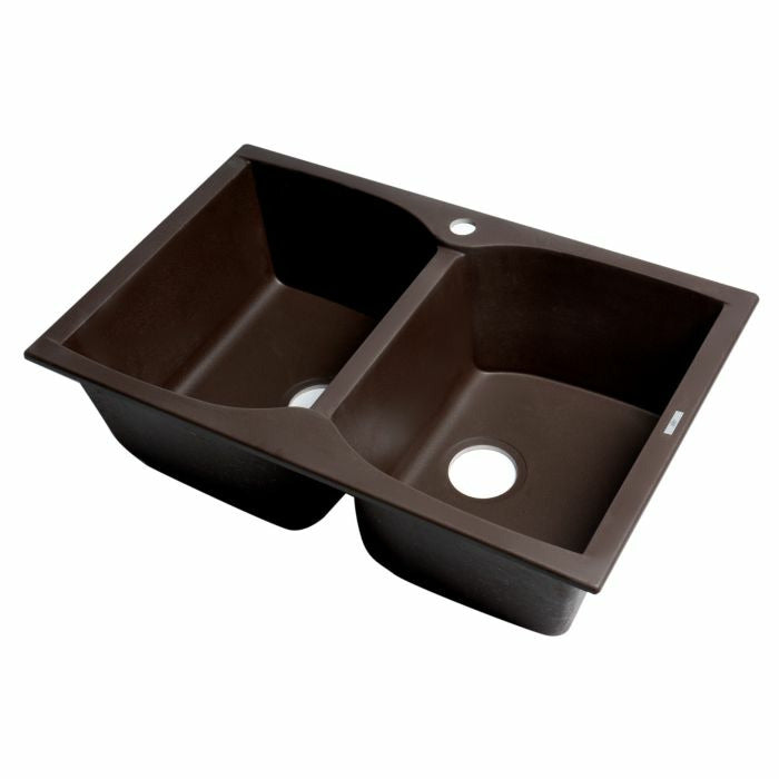 ALFI brand AB3220DI 32 Drop-In Double Bowl Granite Composite