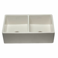 ALFI 33" Reversible Double Fireclay Farm Kitchen Sink - AB3318DB