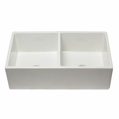 ALFI 33" Reversible Double Fireclay Farm Kitchen Sink - AB3318DB