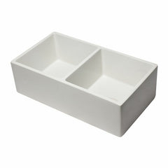 ALFI 33" Reversible Double Fireclay Farm Kitchen Sink - AB3318DB