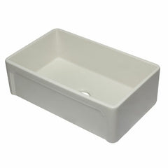ALFI 33" Reversible Single Fireclay Farmhouse Kitchen Sink - AB3320SB