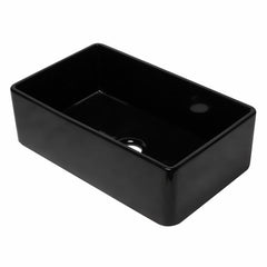 ALFI 33" Reversible Single Fireclay Farmhouse Kitchen Sink - AB3320SB