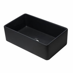 ALFI 33" Reversible Single Fireclay Farmhouse Kitchen Sink - AB3320SB